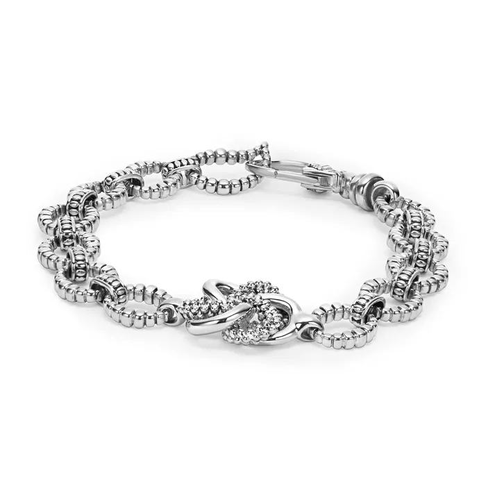 Bracelets Love Knot Silver Love Knot Link Bracelet LAGOS