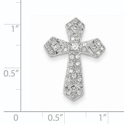 14k White Gold Passion Diamond Cross Pendant Goldiacom Necklaces