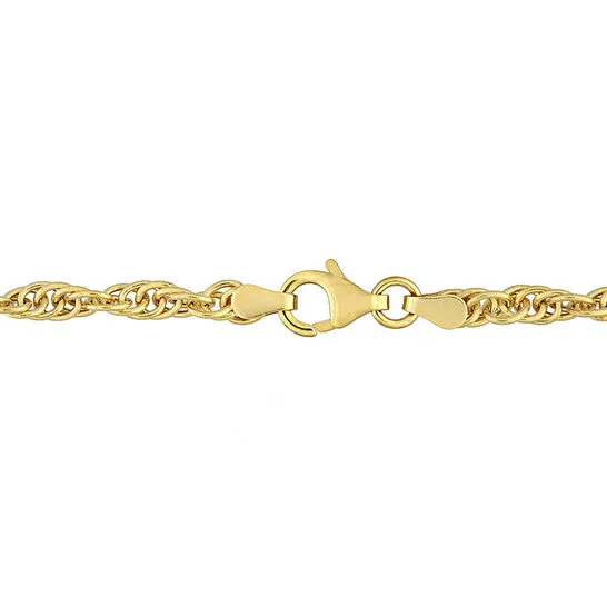 Bracelets JMS always Original AMOUR 37mm Singapore Bracelet In Yellow Plated Sterling Silver 9 Bracelets JMS always Original AMOUR 37mm Singapore Bracelet In Yellow Plated Sterling Silver 9