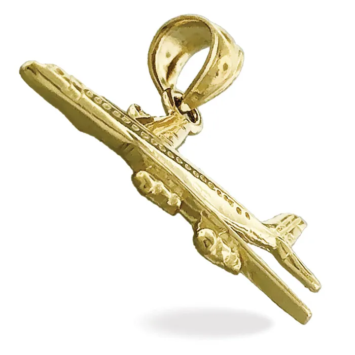 Goldia PreStyled Sets 14K Gold Military Plane Pendant