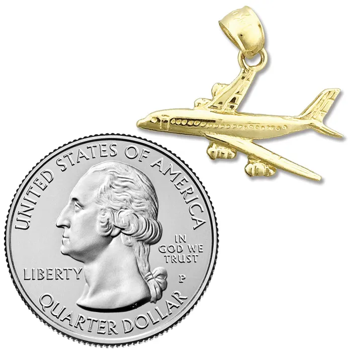 Goldia PreStyled Sets 14K Gold Military Plane Pendant