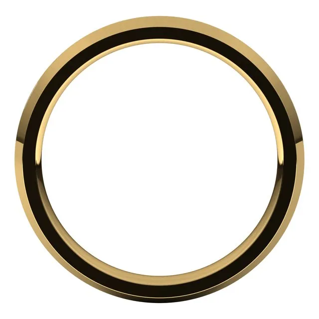 10K Yellow Gold 3 mm Knife Edge Comfort Fit Wedding Band TreasureFineJewelers Rings