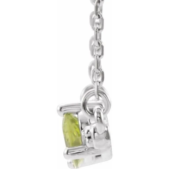 14K White Peridot 110 CTW Diamond16 Necklace TreasureFineJewelers Necklaces