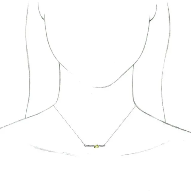 14K White Peridot 110 CTW Diamond16 Necklace TreasureFineJewelers Necklaces