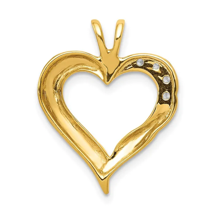 Necklaces TreasureFineJewelers 14k Diamond Fancy Heart Pendant