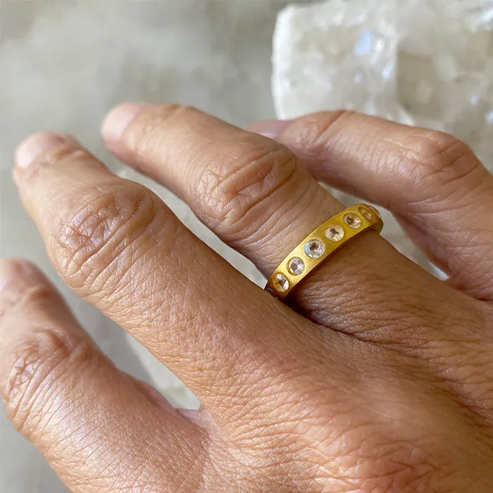Stella Golden Moonstone Ring Robindira Unsworth Rings