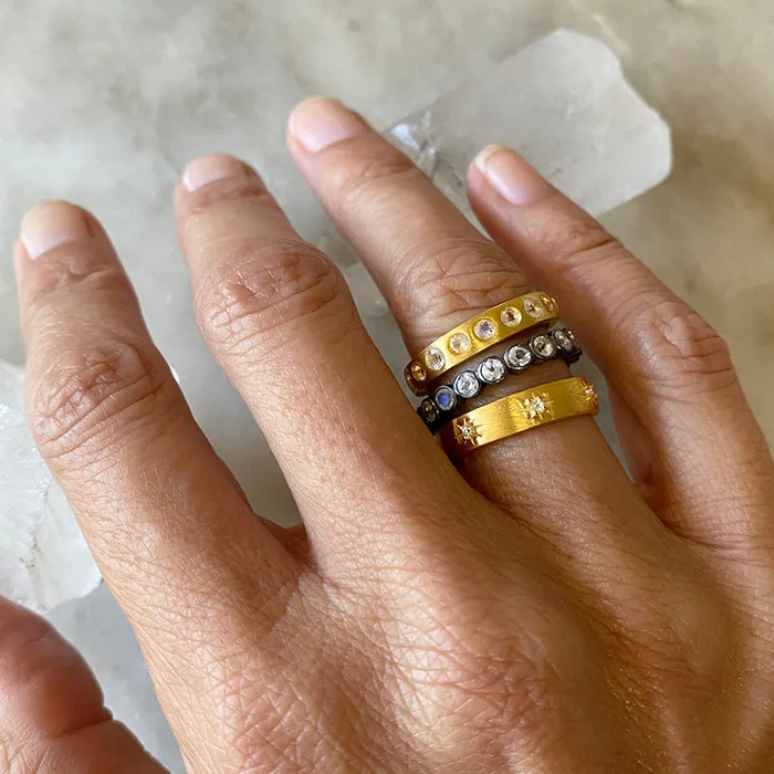 Stella Golden Moonstone Ring Robindira Unsworth Rings