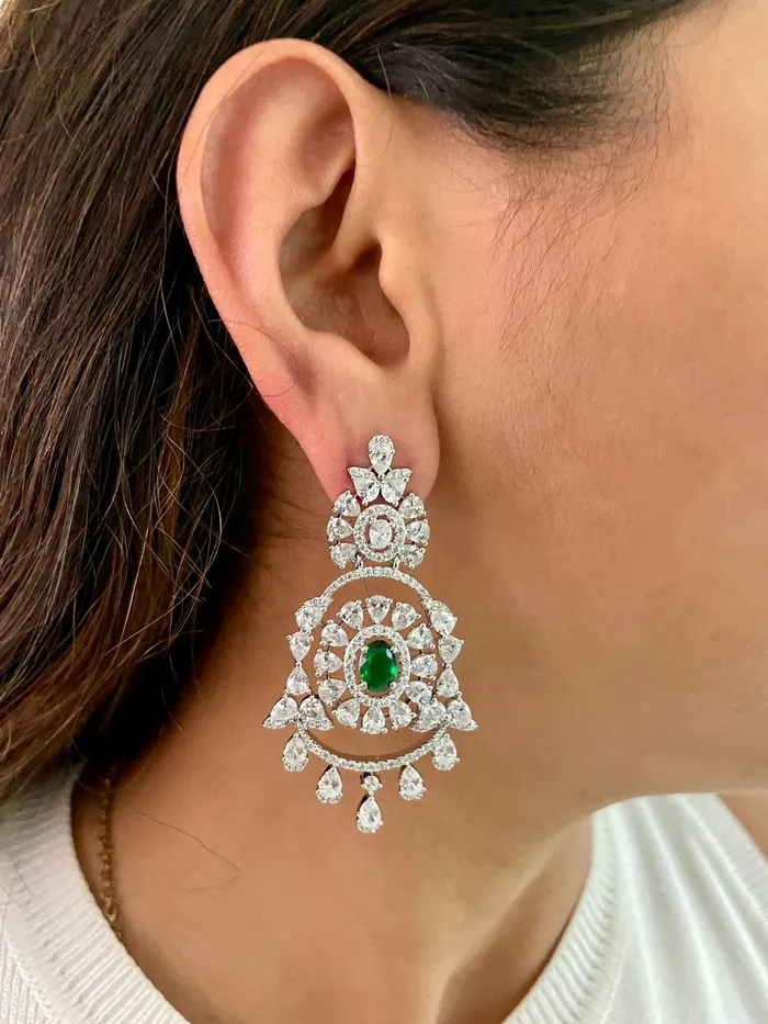 Malda Dimonte Circular Emerald Necklace Set PRERTO ECOMMERCE PRIVATE LIMITED Necklaces