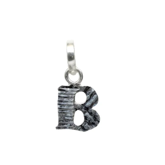 Necklaces Karizma Jewels Pure Silver B Letter Alphabet Pendant for men women