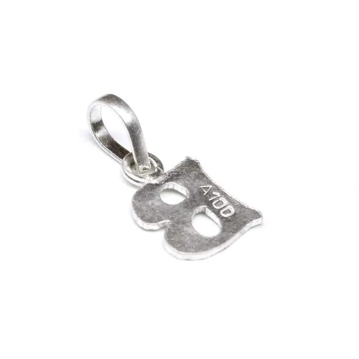 Necklaces Karizma Jewels Pure Silver B Letter Alphabet Pendant for men women