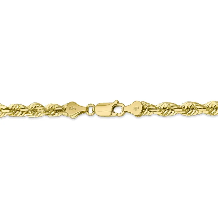 Necklaces WB Choice Jewelry 10k 55mm Diamondcut Rope ChainWBC10K0408 Necklaces WB Choice Jewelry 10k 55mm Diamondcut Rope ChainWBC10K0408