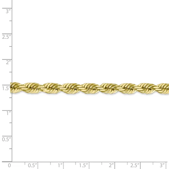 Necklaces WB Choice Jewelry 10k 55mm Diamondcut Rope ChainWBC10K0408 Necklaces WB Choice Jewelry 10k 55mm Diamondcut Rope ChainWBC10K0408