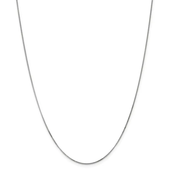 Necklaces WB Choice Jewelry 14k WG 9mm Curb Pendant ChainWBCPEN9913