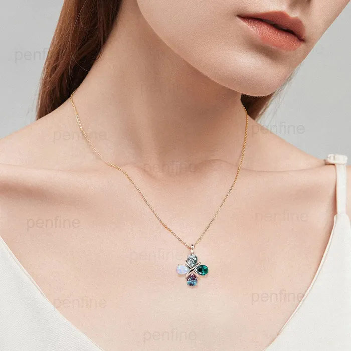 PENFINE Unique Teardrop Necklace for Women Moss Agate Necklace Alexandrite Pendant Emerald Neckalce opal pendant Cross Floral Promise Gift Necklaces PENFINE Unique Teardrop Necklace for Women Moss Agate Necklace Alexandrite Pendant Emerald Neckalce opal pendant Cross Floral Promise Gift Necklaces
