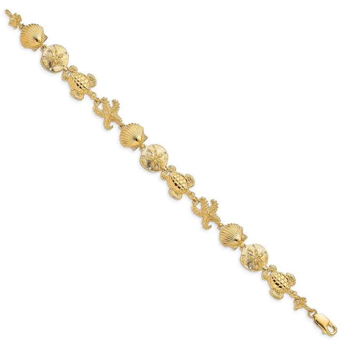 WB Choice Jewelry Bracelets 14k Sea Life Theme BraceletWBCFB1111725 WB Choice Jewelry Bracelets 14k Sea Life Theme BraceletWBCFB1111725