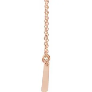 WB Choice Jewelry Necklaces 14K Rose Sculptural V 18 Necklace 86850607PSTWBC WB Choice Jewelry Necklaces 14K Rose Sculptural V 18 Necklace 86850607PSTWBC