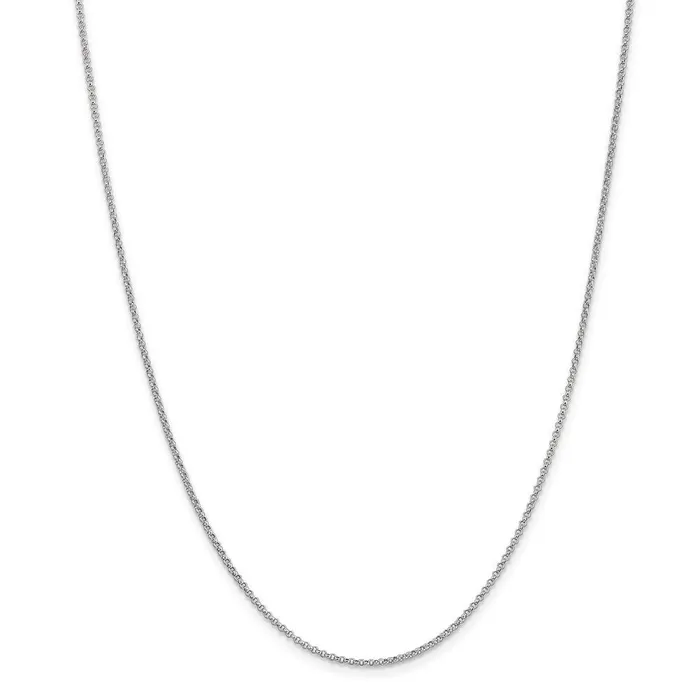 WB Choice Jewelry Necklaces 14k White Gold 155mm Rolo Pendant ChainWBCPEN32316