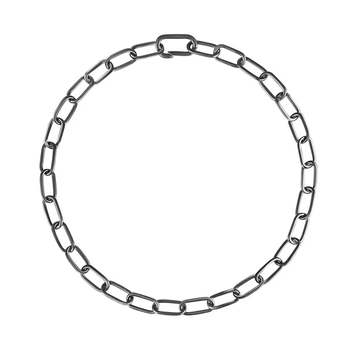 Jack Vartanian Necklaces POP CHAIN NECKLACE IN BLACK RHODIUM PLATED SILVER