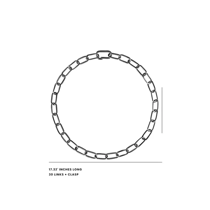 Jack Vartanian Necklaces POP CHAIN NECKLACE IN BLACK RHODIUM PLATED SILVER