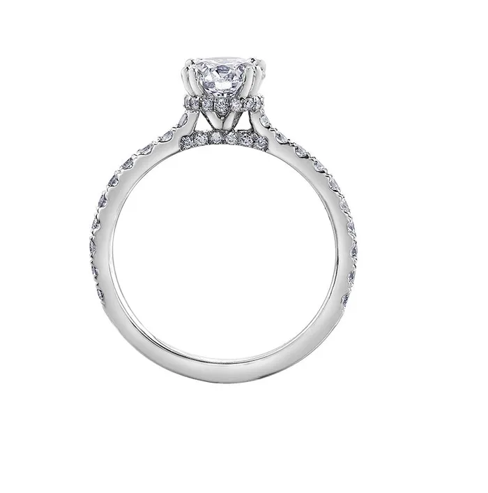 Maple Leaf Diamonds Rings 18kt White Gold 078cttw Canadian Diamond Center Engagement Ring