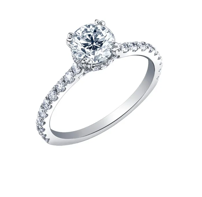 Maple Leaf Diamonds Rings 18kt White Gold 078cttw Canadian Diamond Center Engagement Ring