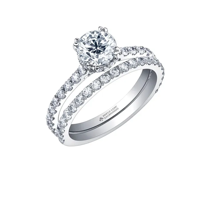 Maple Leaf Diamonds Rings 18kt White Gold 078cttw Canadian Diamond Center Engagement Ring