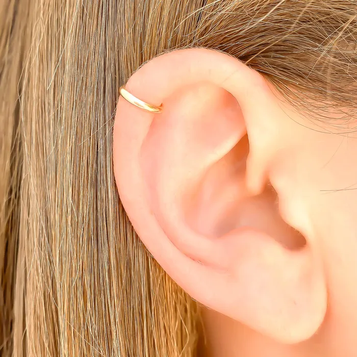 Hoops By Hand Earrings Gold Filled Cartilage Ear Cuff Mini