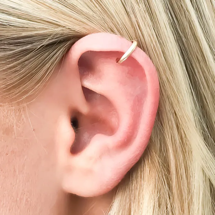 Hoops By Hand Earrings Gold Filled Cartilage Ear Cuff Mini