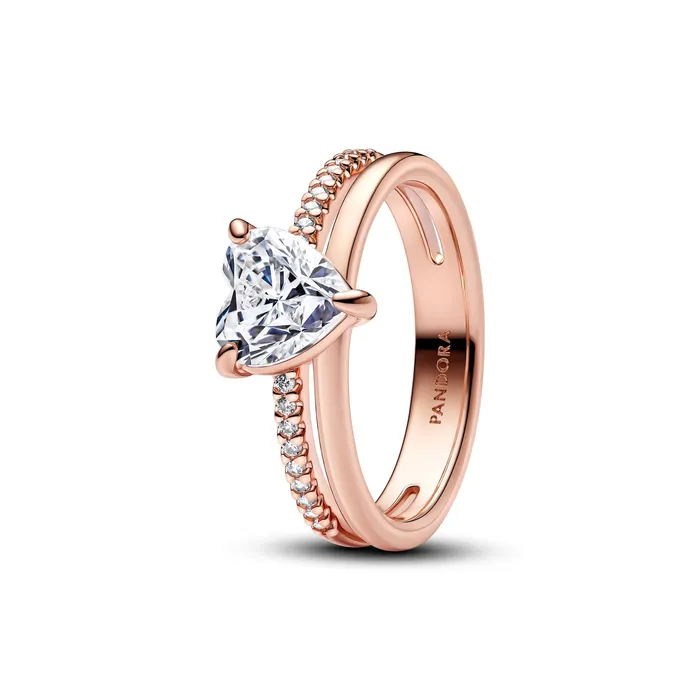 Pandora Rings Pandora Double Band Heart Ring Pandora Rings Pandora Double Band Heart Ring