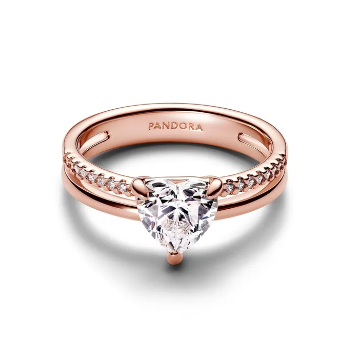 Pandora Rings Pandora Double Band Heart Ring Pandora Rings Pandora Double Band Heart Ring