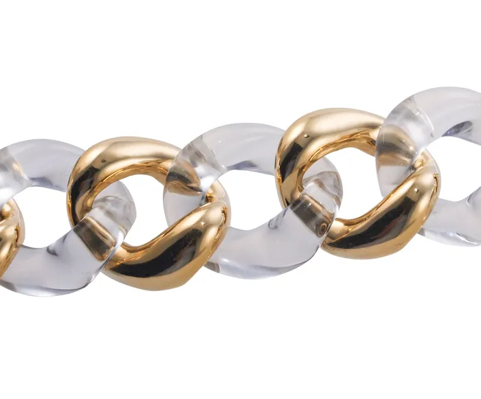 Bracelets Seaman Schepps Seaman Schepps Crystal Gold Large Link Bracelet