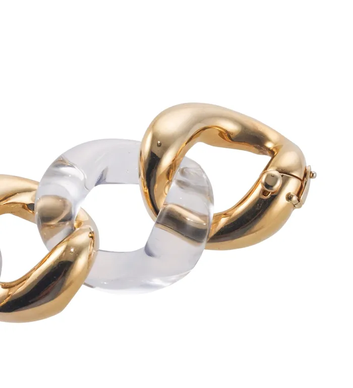 Bracelets Seaman Schepps Seaman Schepps Crystal Gold Large Link Bracelet