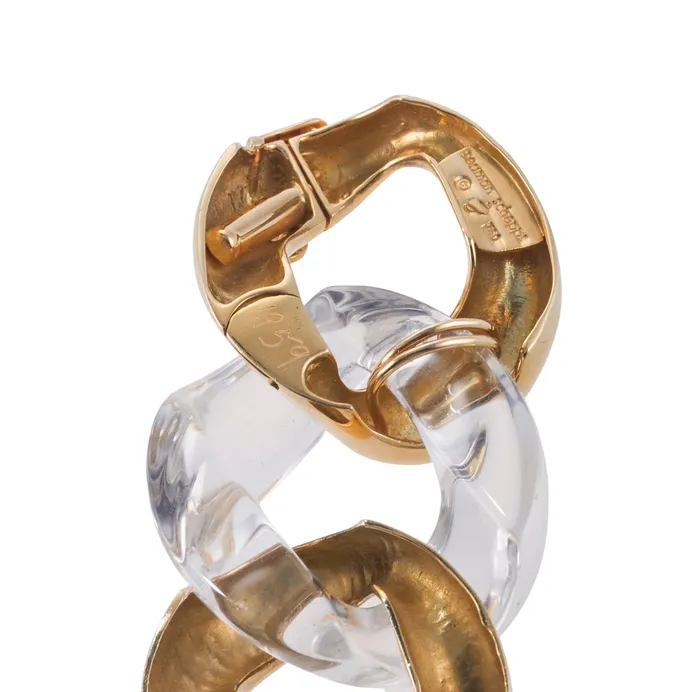 Bracelets Seaman Schepps Seaman Schepps Crystal Gold Large Link Bracelet