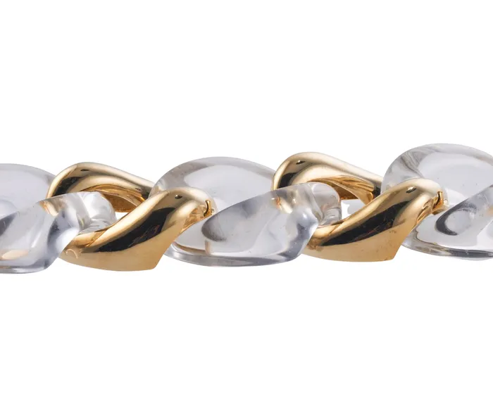Bracelets Seaman Schepps Seaman Schepps Crystal Gold Large Link Bracelet