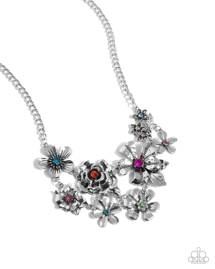 Complete Look Multi Flower Necklace and Bracelet Set Jewelry by Bretta Paparazzi Accessories Necklaces