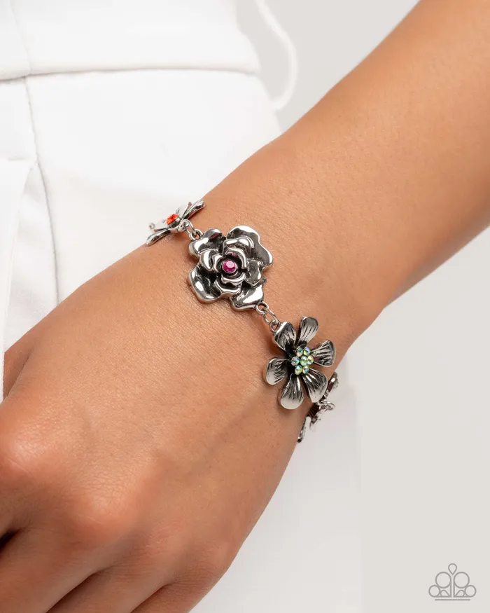 Complete Look Multi Flower Necklace and Bracelet Set Jewelry by Bretta Paparazzi Accessories Necklaces