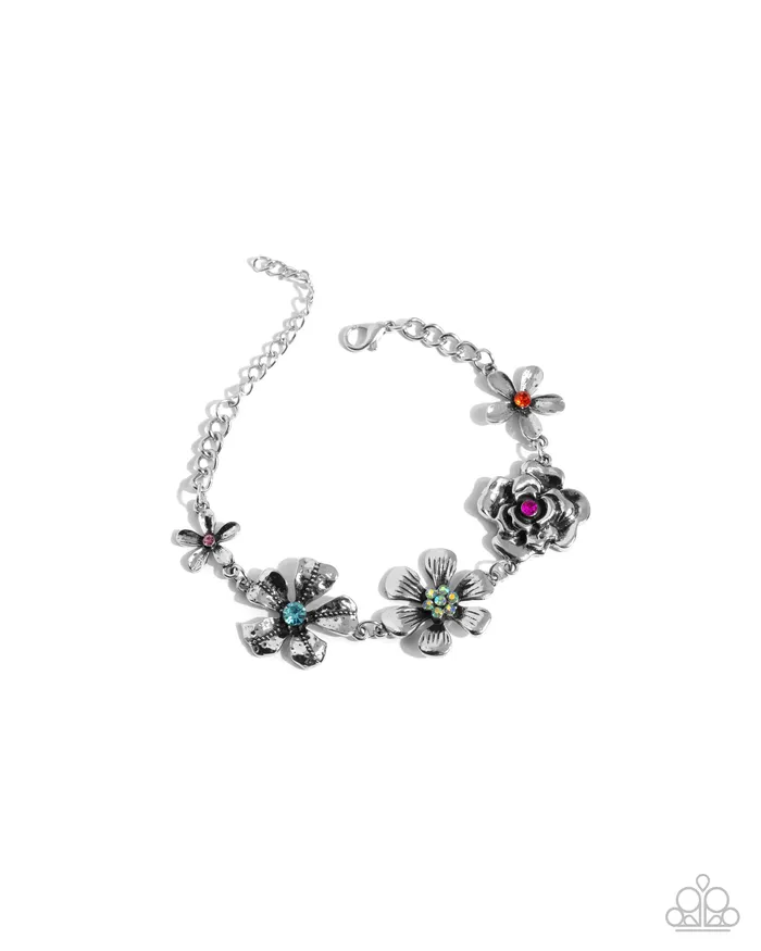 Complete Look Multi Flower Necklace and Bracelet Set Jewelry by Bretta Paparazzi Accessories Necklaces