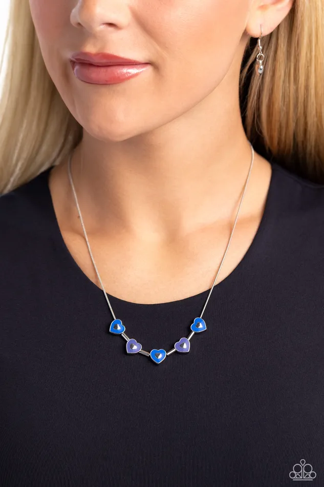 Paparazzi Accessories ECLECTIC Heart Blue Necklace Jewelry by Bretta Necklaces