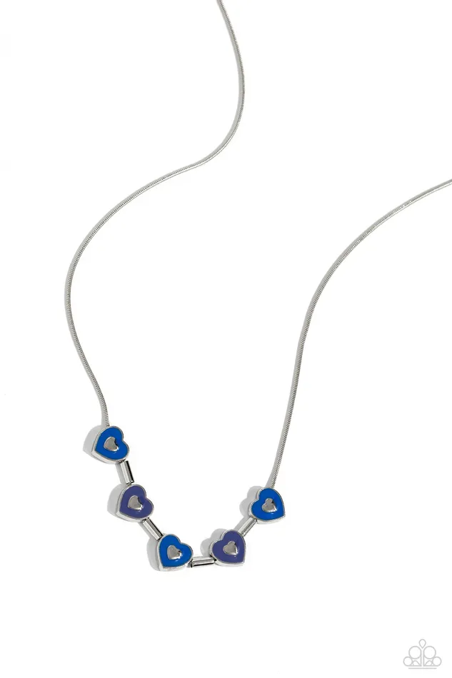 Paparazzi Accessories ECLECTIC Heart Blue Necklace Jewelry by Bretta Necklaces