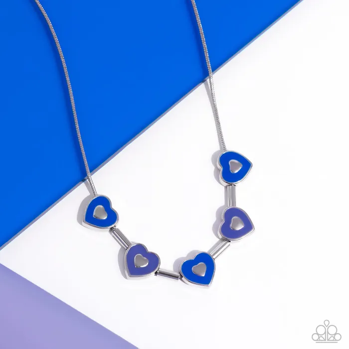 Paparazzi Accessories ECLECTIC Heart Blue Necklace Jewelry by Bretta Necklaces