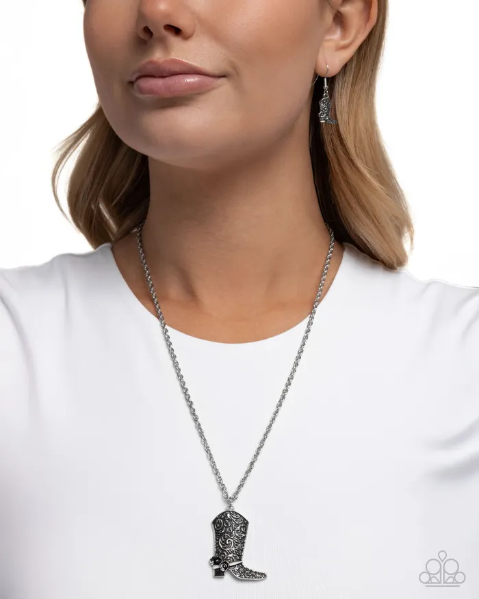 Paparazzi Accessories Necklaces Blazing Boot Black Boot Necklace Jewelry by Bretta Paparazzi Accessories Necklaces Blazing Boot Black Boot Necklace Jewelry by Bretta