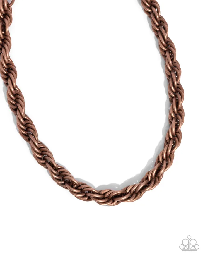 Paparazzi Accessories Necklaces Complete Curves Copper Necklace Jewelry by Bretta