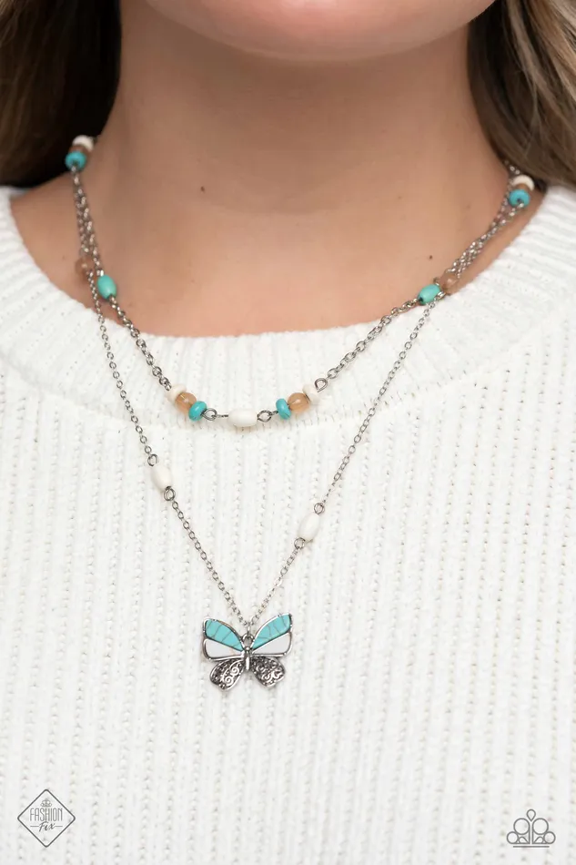 Paparazzi Accessories Necklaces FreeSpirited Flutter Blue Necklace Jewelry by Bretta Paparazzi Accessories Necklaces FreeSpirited Flutter Blue Necklace Jewelry by Bretta