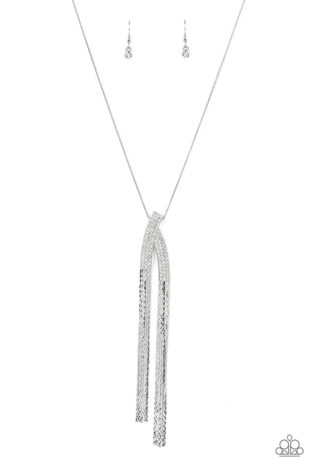 Paparazzi Accessories Necklaces Out of the SWAY White Necklace Jewelry by Bretta