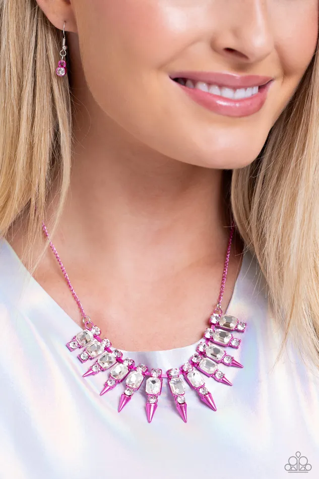 Paparazzi Accessories Necklaces Punk Passion Pink Necklace Jewelry by Bretta