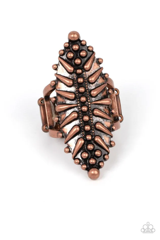Paparazzi Accessories Rings Bump Set Spike Copper Ring Jewelry by Bretta
