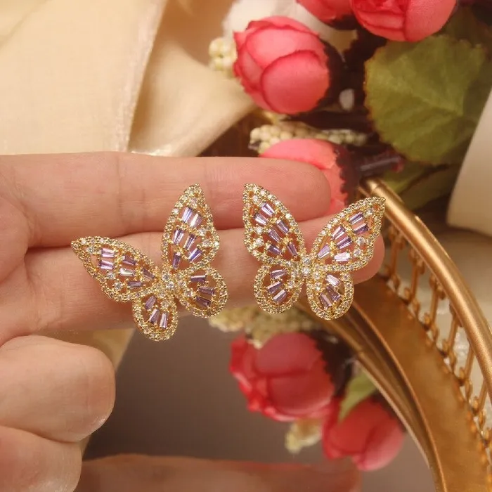 UrbanVinta Glimmering Cottage Butterfly Earrings Earrings