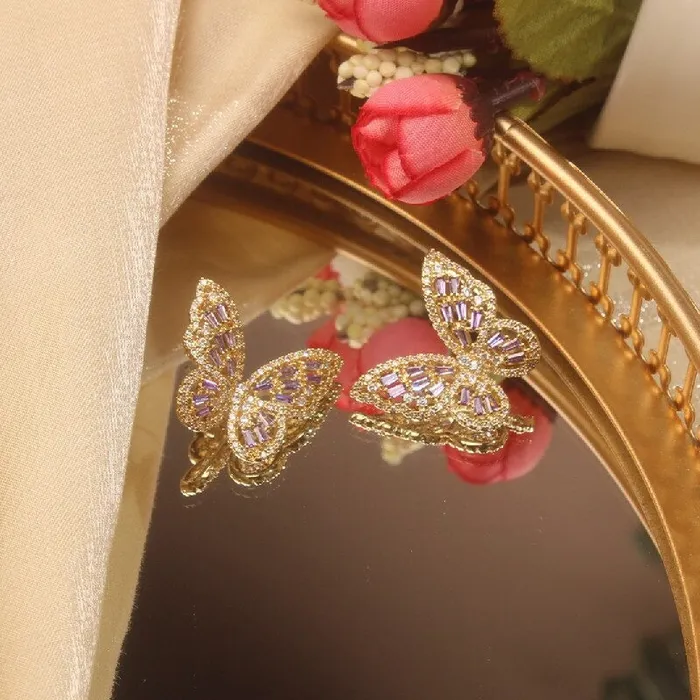 UrbanVinta Glimmering Cottage Butterfly Earrings Earrings