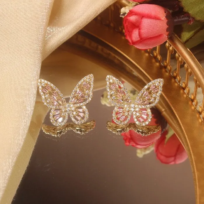 UrbanVinta Glimmering Cottage Butterfly Earrings Earrings