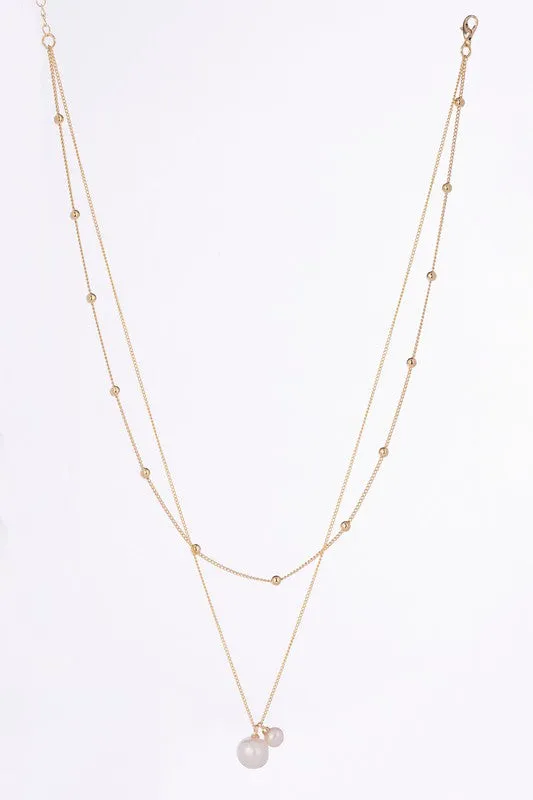 Lilou Necklaces Lilou Natural Pearl Pendant Necklace